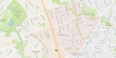 Карта Eatonville районі Торонто