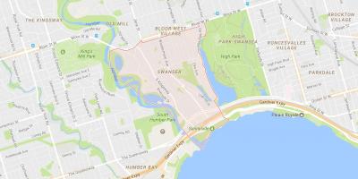 Карта Суонсі районі Торонто