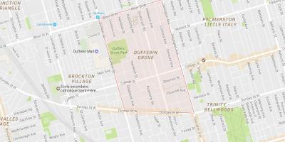 Карта Дафферин Гроув районі Торонто