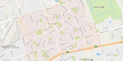 Карта околиць Малверн Торонто