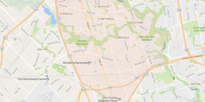 Карта Рексдэйле районі Торонто
