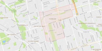 Карта Фейрбэнк районі Торонто