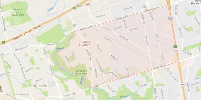 Карта Хамбер саміту районі Торонто