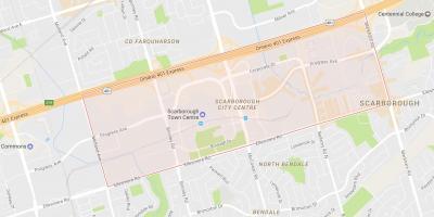 Карта Скарборо центру міста районі Торонто