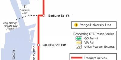 Карта трамвайну лінію 509 Харборфронт