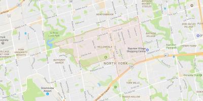 Карта Уиллоудейл районі Торонто