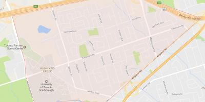 Карта хайленд-крик околиці Торонто