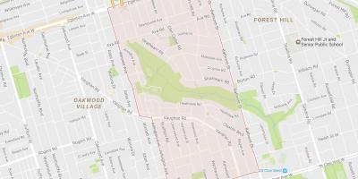 Карта Хобі–Cedarvale районі Торонто