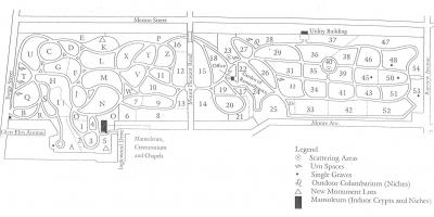 Карта Маунт-плезант кладовищі