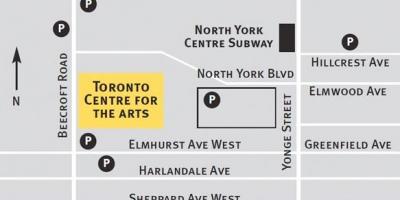 Карта Торонто центр мистецтв